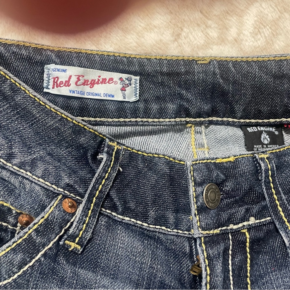 Red Engine Boot Cut Jeans - Picture 3 of 5